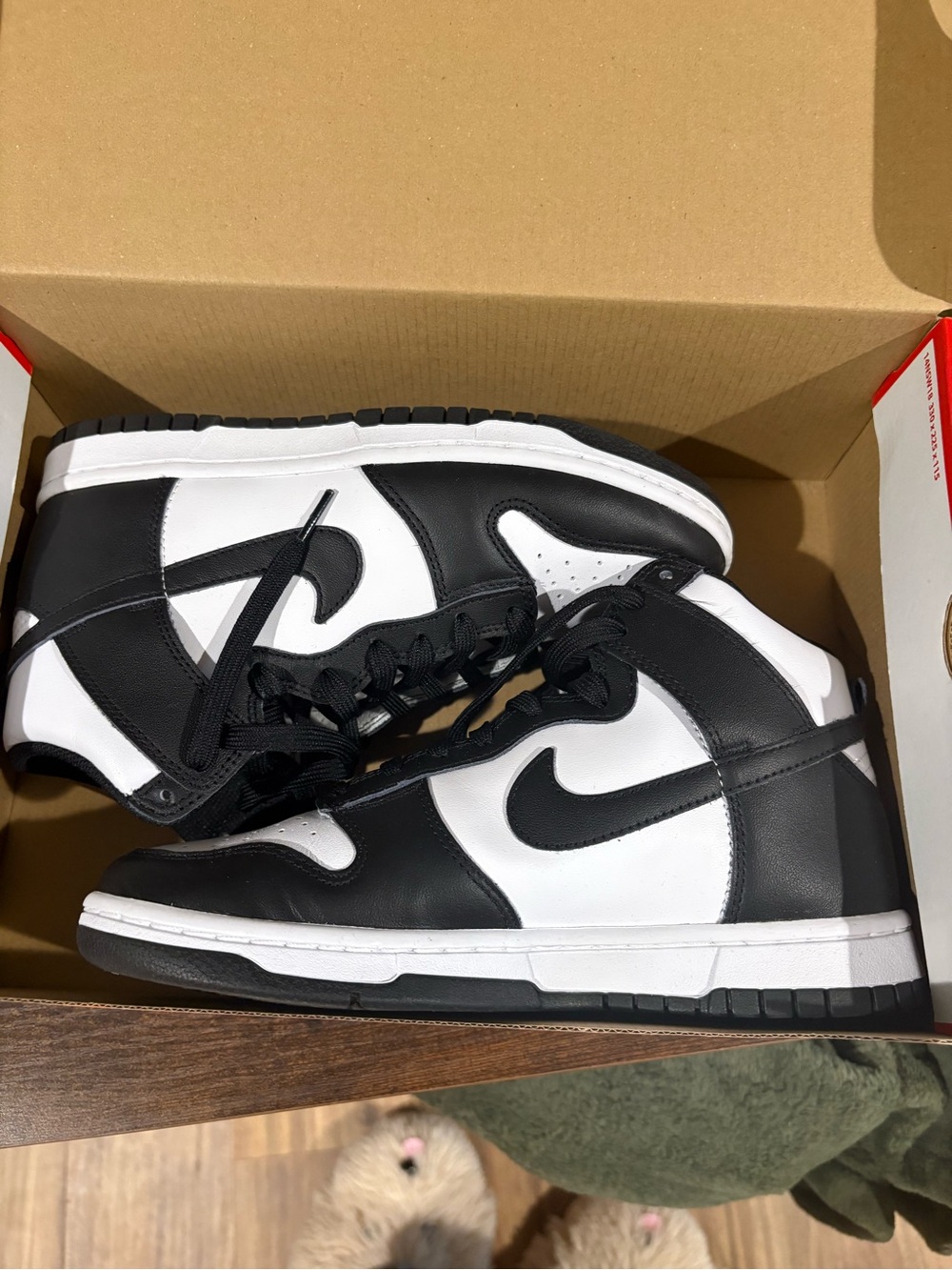 Nike Black and White Mid-Top Sneakers